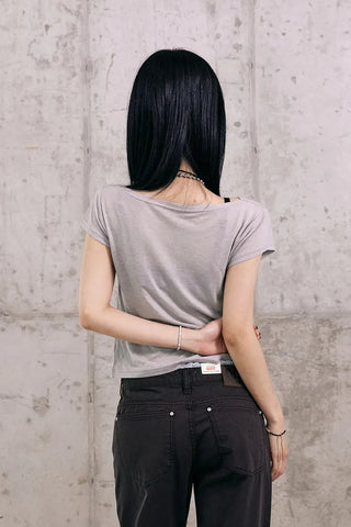 Tencel Boat Neck Summer Short Sleeve
