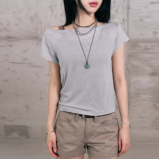 Tencel Boat Neck Summer Short Sleeve