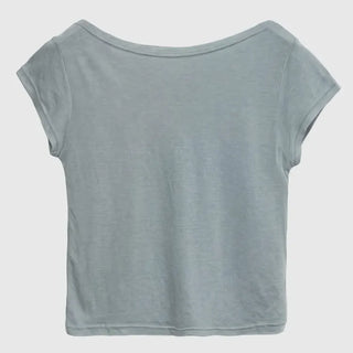 Tencel Boat Neck Summer Short Sleeve