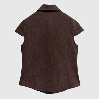 Leaf Cap Sleeve Short Sleeve Shirt