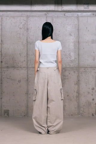 Fine Zipper Cargo Pants