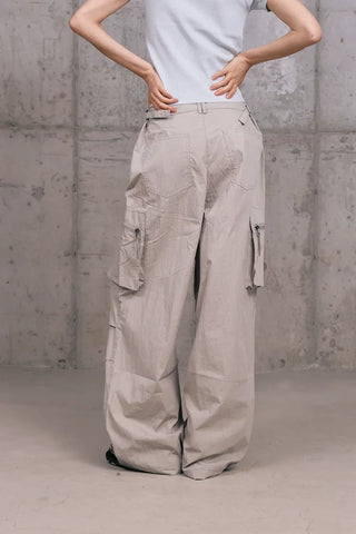 Fine Zipper Cargo Pants