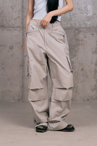 Fine Zipper Cargo Pants
