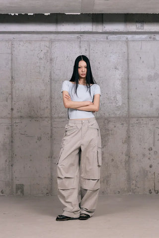 Fine Zipper Cargo Pants