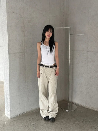 Kuring U-neck Ribbed Sleeveless