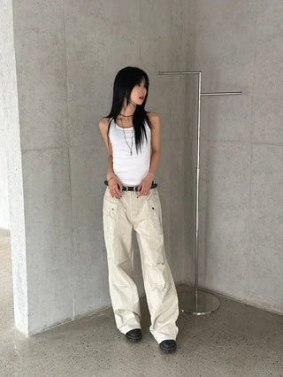 Kuring U-neck Ribbed Sleeveless