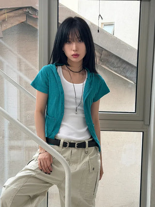 Kuring U-neck Ribbed Sleeveless