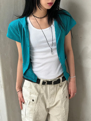 Kuring U-neck Ribbed Sleeveless
