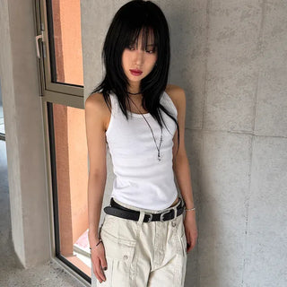 Kuring U-neck Ribbed Sleeveless