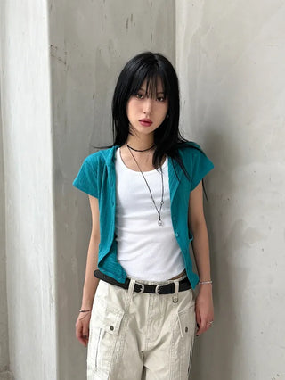 Kuring U-neck Ribbed Sleeveless