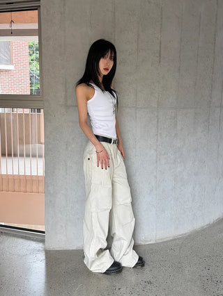 Kuring U-neck Ribbed Sleeveless