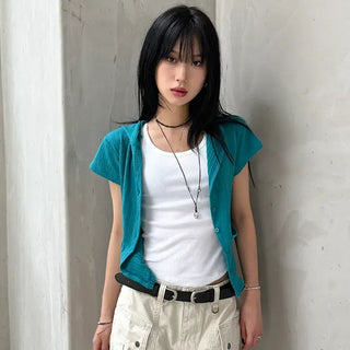 Kuring U-neck Ribbed Sleeveless