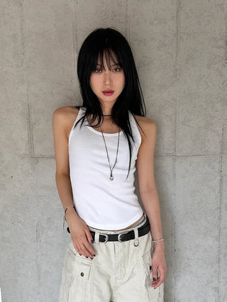 Kuring U-neck Ribbed Sleeveless