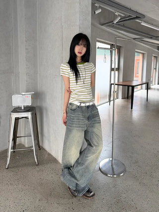 Cindy Striped Short Sleeve Tee