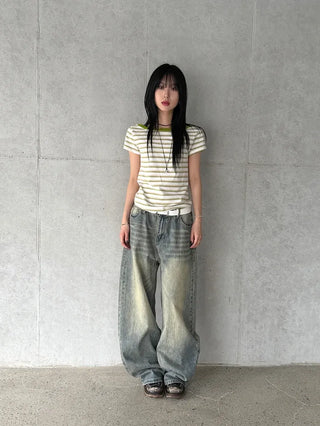 Cindy Striped Short Sleeve Tee