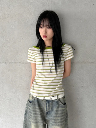 Cindy Striped Short Sleeve Tee