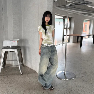Cindy Striped Short Sleeve Tee