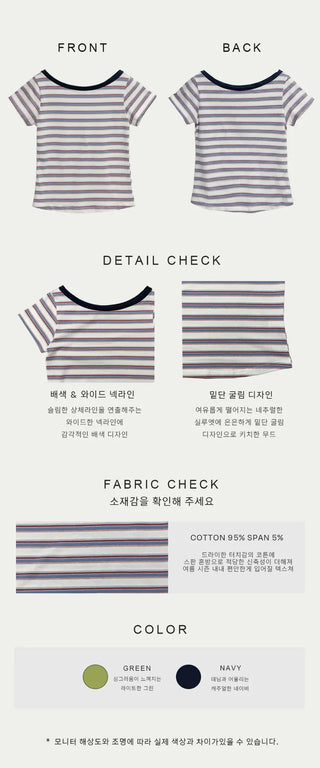 Cindy Striped Short Sleeve Tee