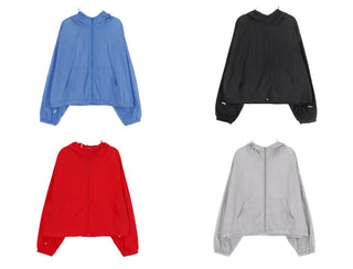 Summer Crop Hooded Wind Jacket