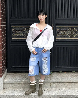 Summer Crop Hooded Wind Jacket