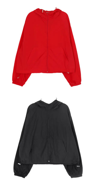Summer Crop Hooded Wind Jacket