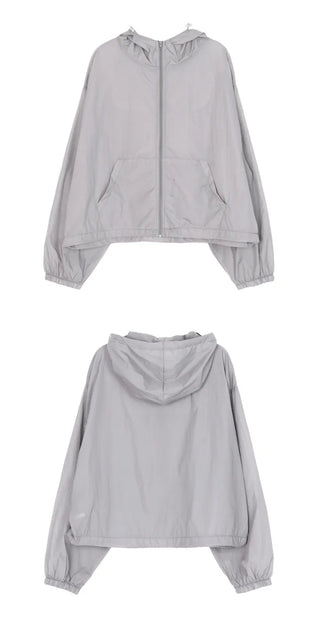 Summer Crop Hooded Wind Jacket