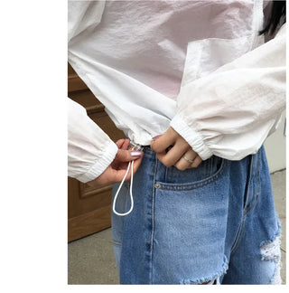 Summer Crop Hooded Wind Jacket
