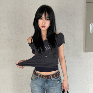 Holly U-neck Slim Short Sleeve T-shirt