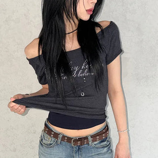 Holly U-neck Slim Short Sleeve T-shirt