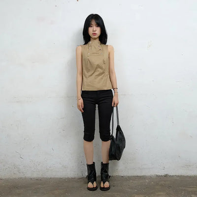 Oti Cotton Capri Denim