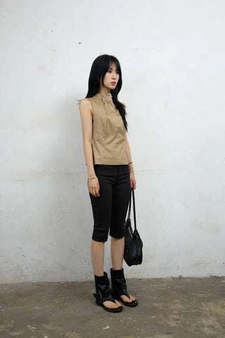 Oti Cotton Capri Denim