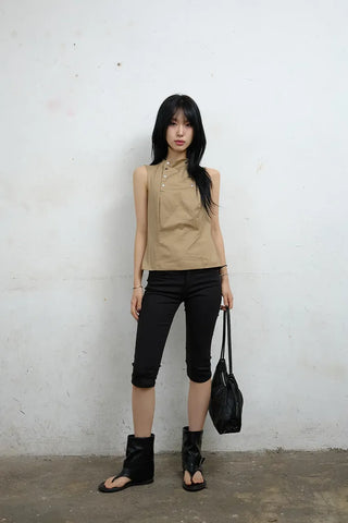 Oti Cotton Capri Denim