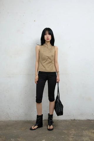 Oti Cotton Capri Denim