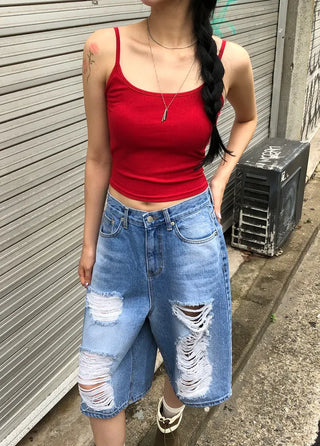 Daily Ribbed Sleeveless with Built-in Cap