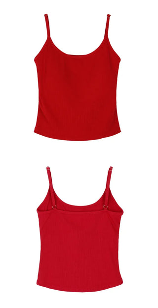 Daily Ribbed Sleeveless with Built-in Cap