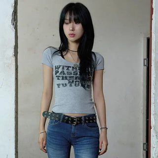 With Text Short Sleeve T-shirt