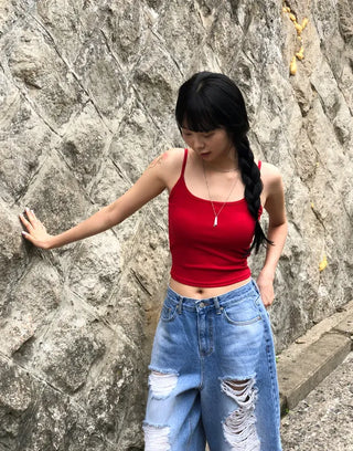 Distressed Bermuda Denim