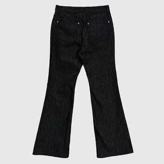 Out-button striped pants