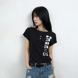 Here Henley Neck Short Sleeve Tee