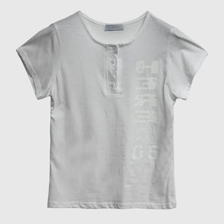 Here Henley Neck Short Sleeve Tee