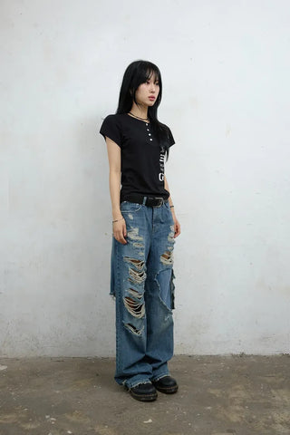 TJ Cut Vintage Wide Jeans