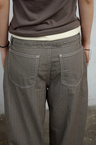 Jans Belt Striped Pants