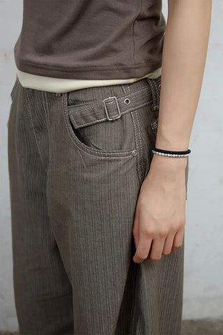 Jans Belt Striped Pants