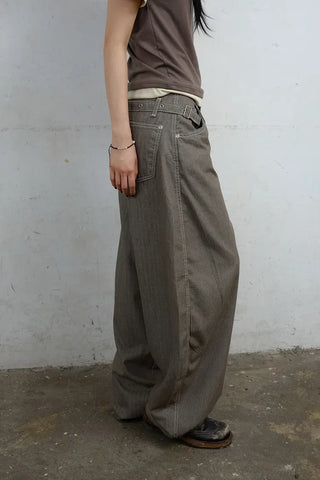 Jans Belt Striped Pants