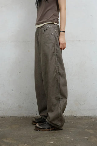Jans Belt Striped Pants