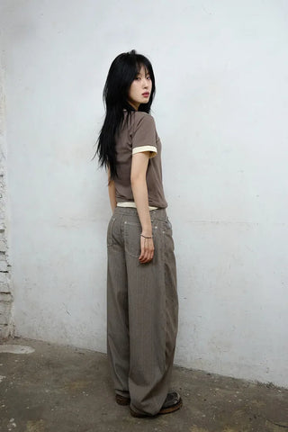 Jans Belt Striped Pants