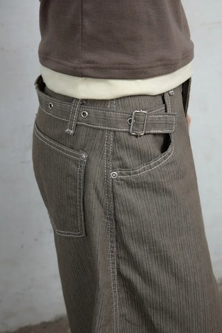 Jans Belt Striped Pants