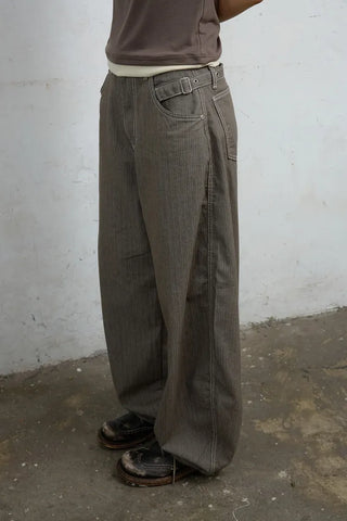 Jans Belt Striped Pants
