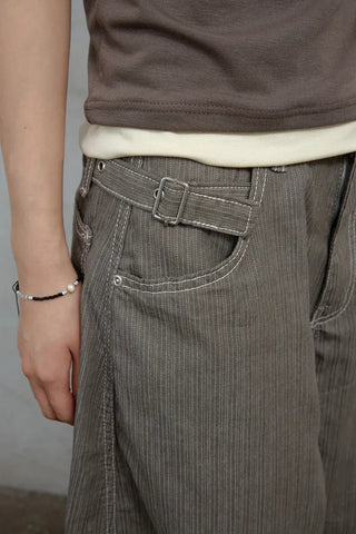 Jans Belt Striped Pants