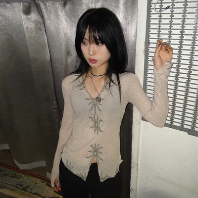 Solar embroidered long sleeve